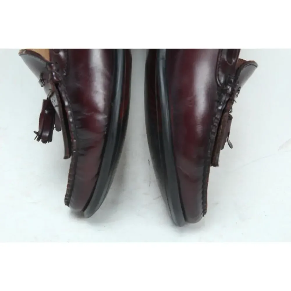 G.H. Bass & Co. Weejuns Burgundy Leather Kiltie Tassel Loafers shoes 9 D